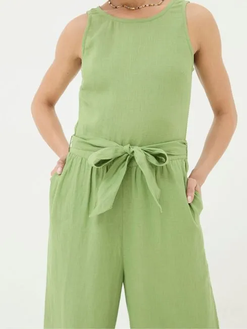 Women Fatface Jumpsuits and Playsuits Liz Green Linen Jumpsuit