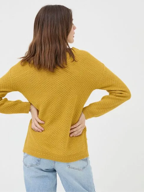 Women Fatface Knitwear Ellie Yellow Jumper Women Fatface Knitwear Ellie Yellow Jumper