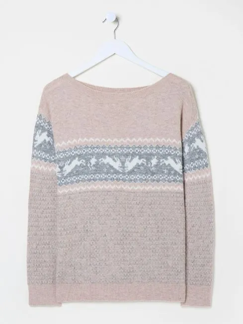 Women Fatface Knitwear Natural Rabbit Jumper Women Fatface Knitwear Natural Rabbit Jumper