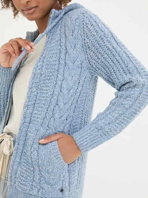 Women Fatface Loungewear Alicia Blue Hoodie