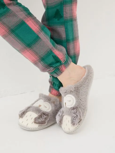 Women Fatface Loungewear Ophelia Light Grey Ophelia Owl Slippers Women Fatface Loungewear Ophelia Light Grey Ophelia Owl Slippers
