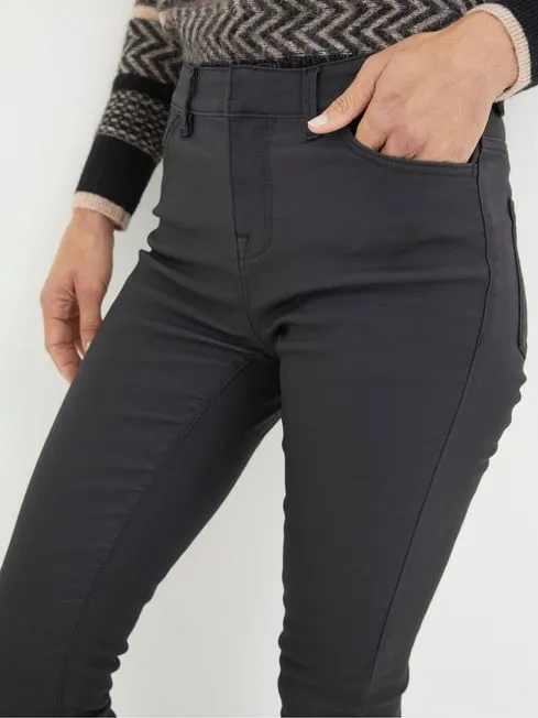Women Fatface Pants and Leggings Black Five Pocket Coated Leggings Women Fatface Pants and Leggings Black Five Pocket Coated Leggings