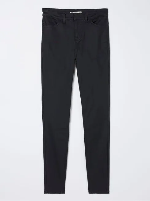 Women Fatface Pants and Leggings Black Five Pocket Coated Leggings Women Fatface Pants and Leggings Black Five Pocket Coated Leggings