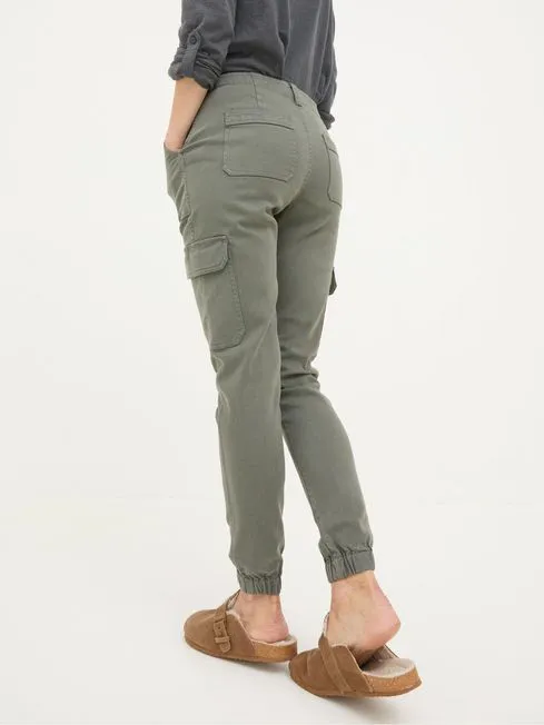 Women Fatface Pants and Leggings Hythe Grey Cargo Trousers