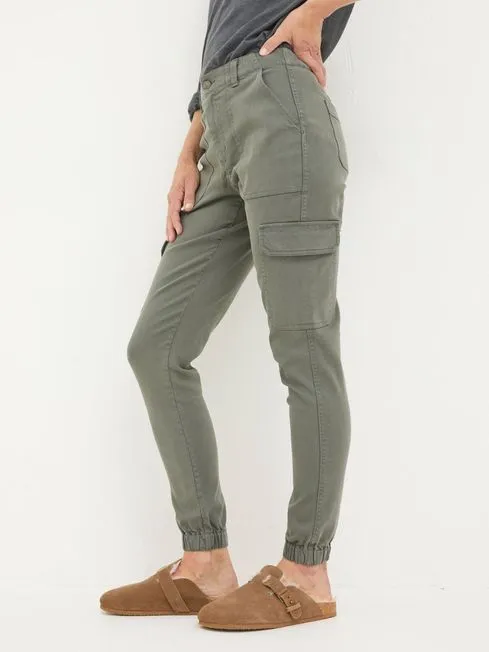 Women Fatface Pants and Leggings Hythe Grey Cargo Trousers