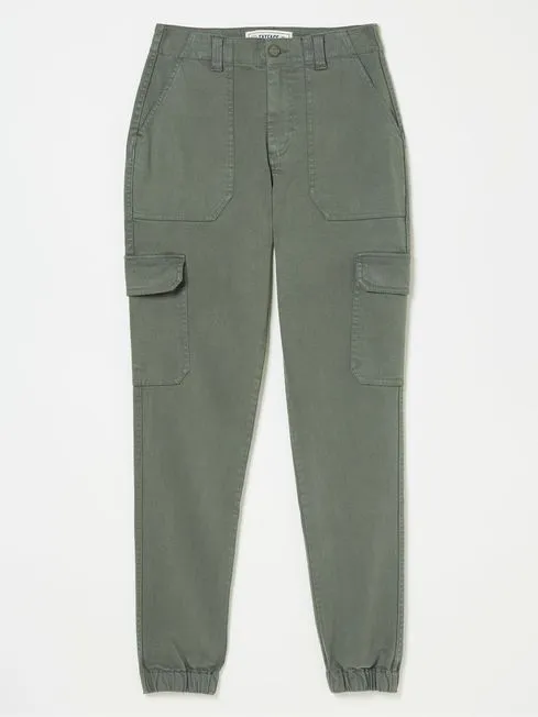 Women Fatface Pants and Leggings Hythe Grey Cargo Trousers