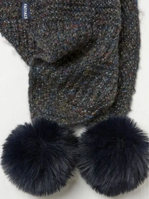 Women Fatface Scarves Black Sparkle Scarf Women Fatface Scarves Black Sparkle Scarf