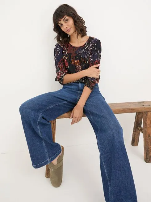 Women Fatface Shirts and Blouses Multi Shelly Animal Blouse Women Fatface Shirts and Blouses Multi Shelly Animal Blouse
