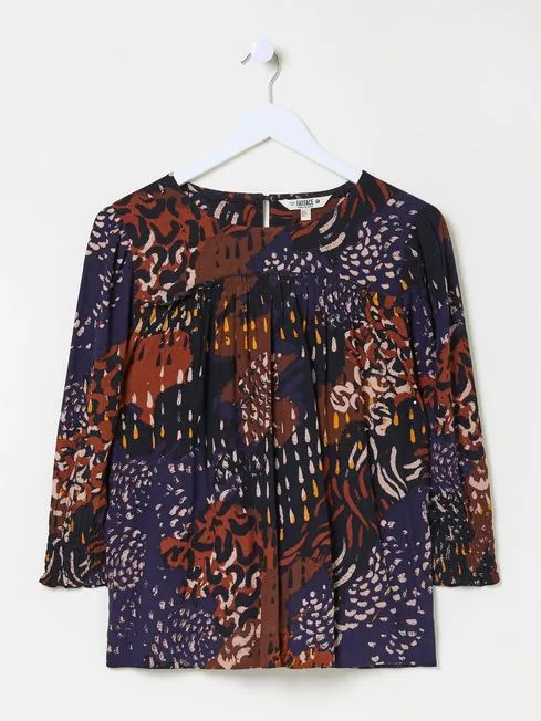 Women Fatface Shirts and Blouses Multi Shelly Animal Blouse Women Fatface Shirts and Blouses Multi Shelly Animal Blouse