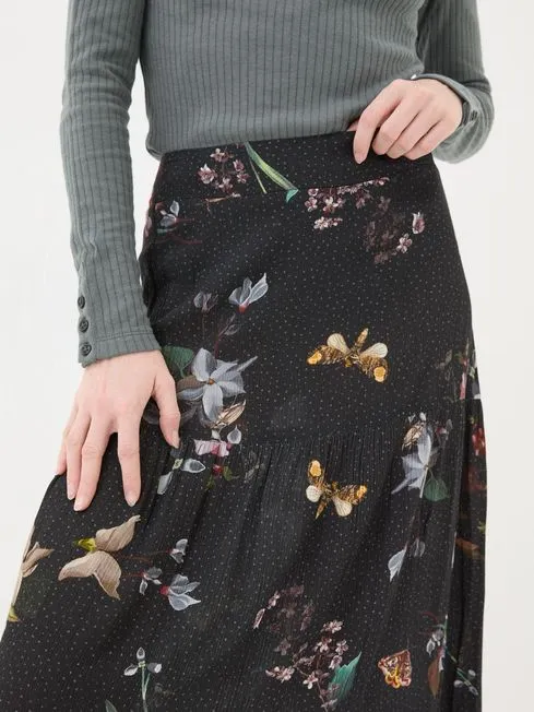 Women Fatface Skirts Black Anika Moonlit Skirt Women Fatface Skirts Black Anika Moonlit Skirt