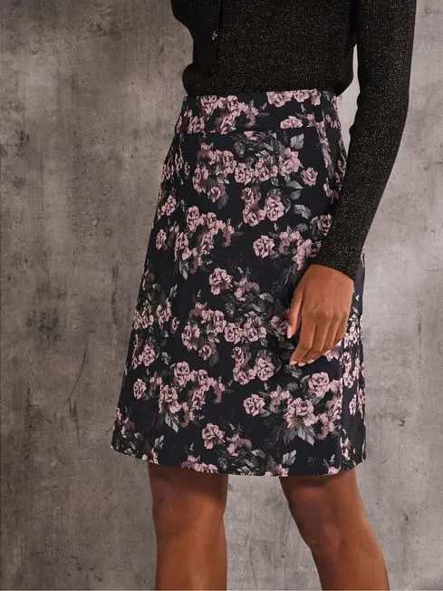 Women Fatface Skirts Cally Blue Jacquard Mini Skirt