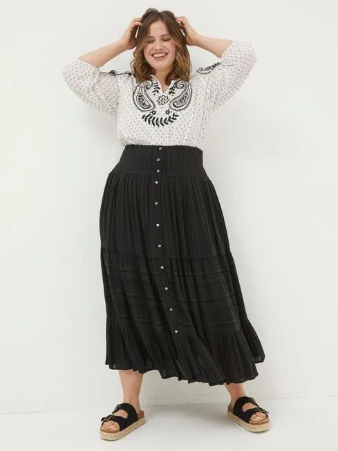 Women Fatface Skirts Rhea Black Beach Maxi Skirt Women Fatface Skirts Rhea Black Beach Maxi Skirt