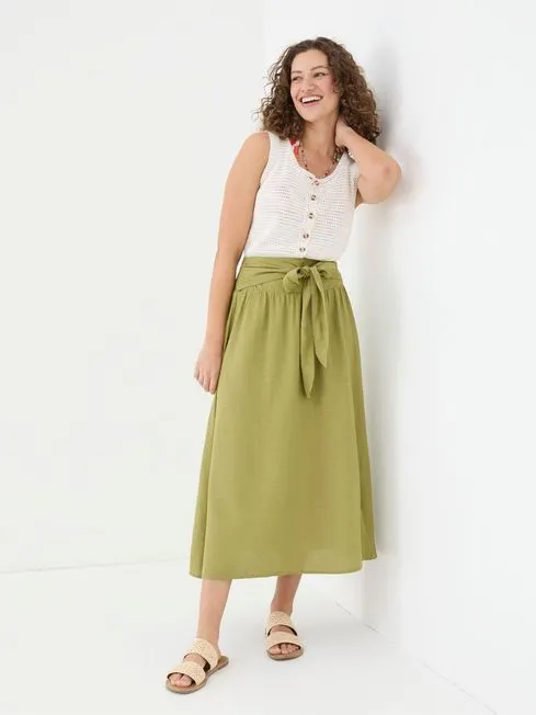 Women Fatface Skirts Sascha Green Midi Skirt