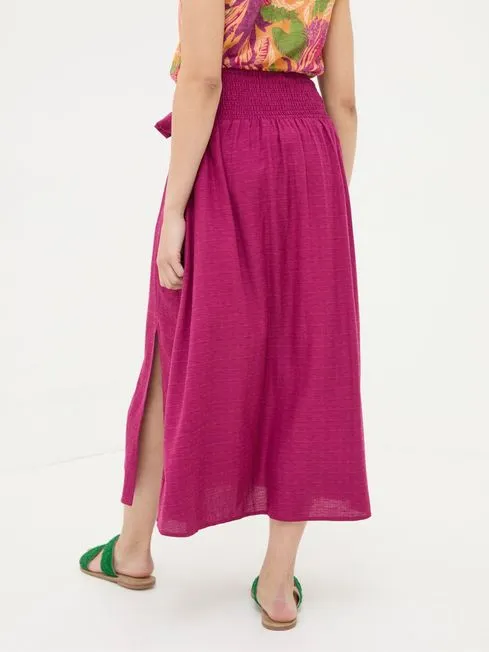 Women Fatface Skirts Sascha Purple Midi Skirt With Linen Women Fatface Skirts Sascha Purple Midi Skirt With Linen