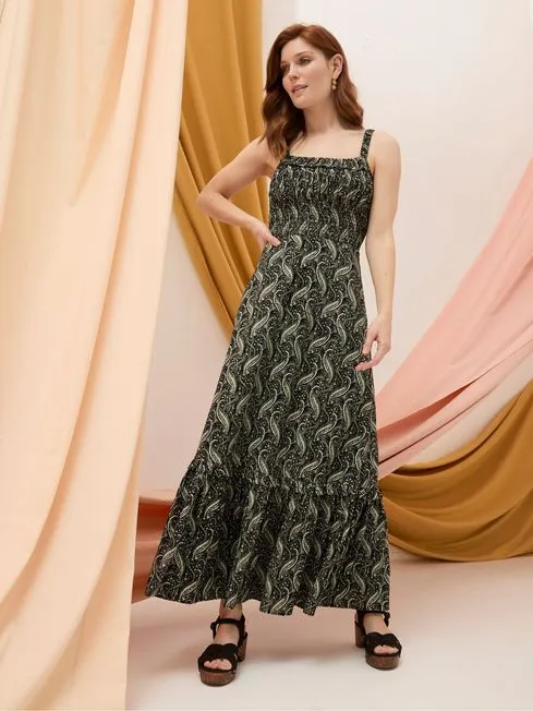 Women Fatface Skirts Vita Black Paisley Maxi Skirt