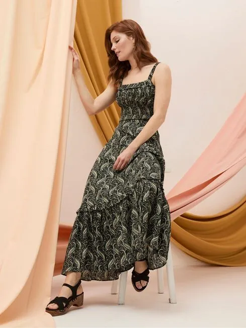 Women Fatface Skirts Vita Black Paisley Maxi Skirt