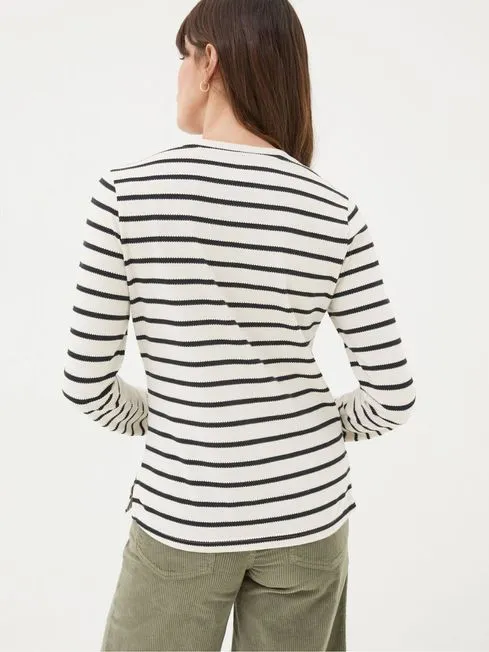 Women Fatface Tops and TShirts Hettie Cream Rib Henley Top Women Fatface Tops and TShirts Hettie Cream Rib Henley Top