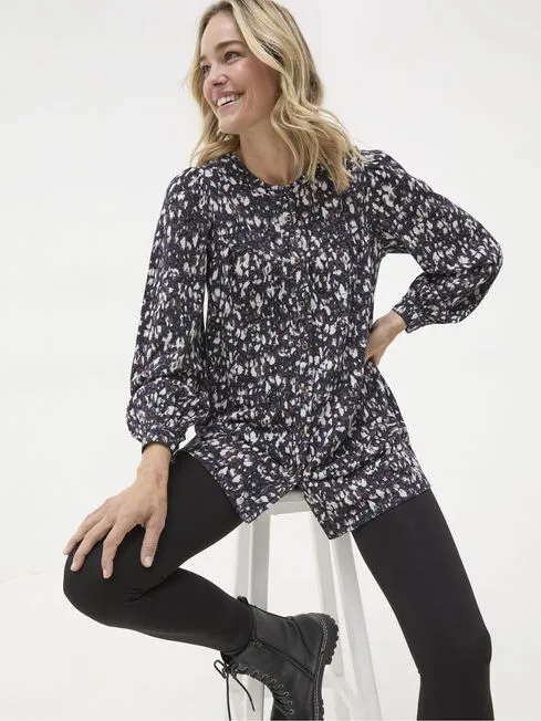 Women Fatface Tops and TShirts Jodie Dark Brown Tunic
