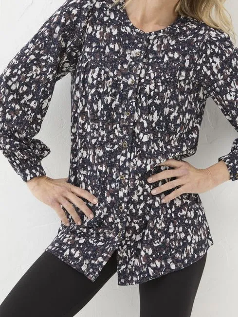 Women Fatface Tops and TShirts Jodie Dark Brown Tunic