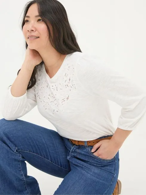 Women Fatface Tops and TShirts Penny White Top Women Fatface Tops and TShirts Penny White Top