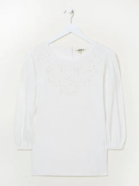 Women Fatface Tops and TShirts Penny White Top Women Fatface Tops and TShirts Penny White Top