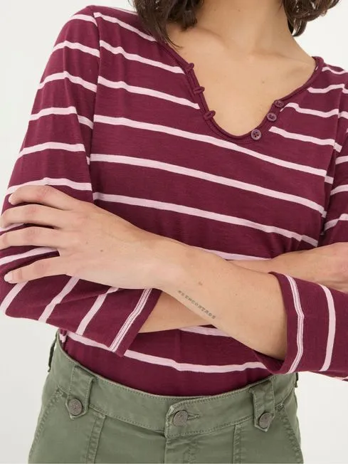Women Fatface Tops and TShirts Porter Red Organic Cotton Stripe TShirt Women Fatface Tops and TShirts Porter Red Organic Cotton Stripe TShirt