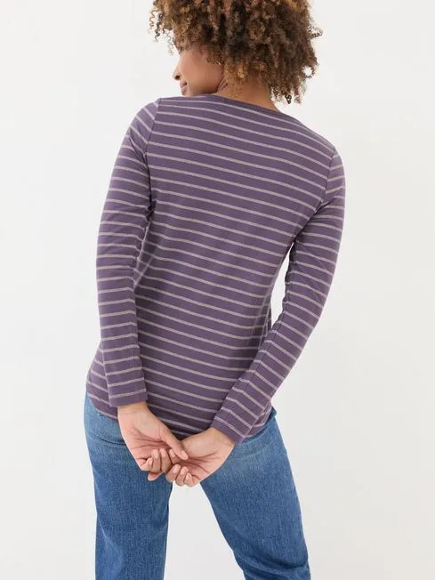 Women Fatface Tops and TShirts Purple Sparkle Breton TShirt Women Fatface Tops and TShirts Purple Sparkle Breton TShirt