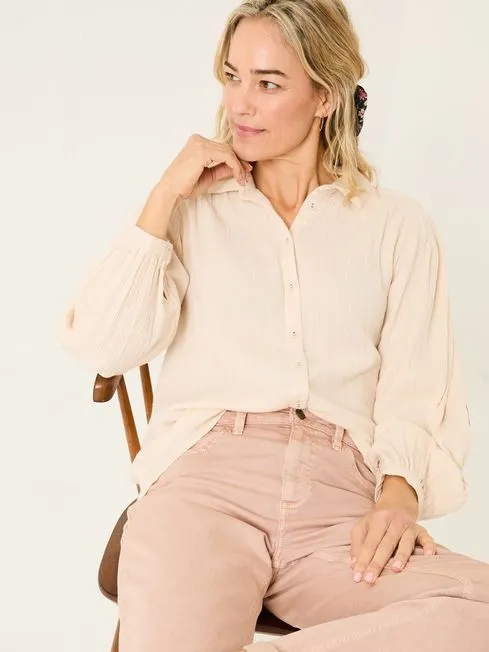 Women Fatface Tops and TShirts Rose Pink 100 Cotton Ebby Blouse