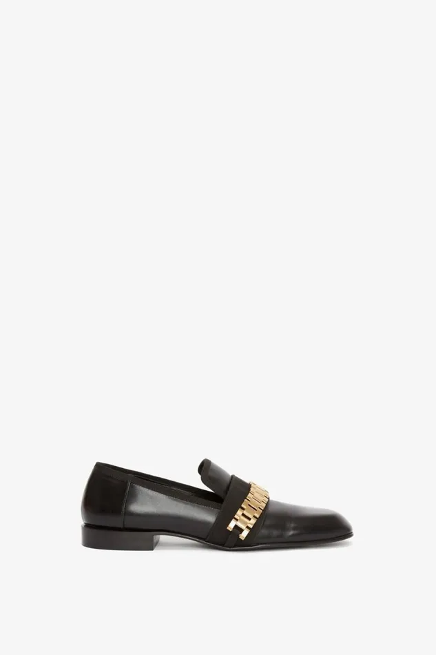 Women Flats Victoria Beckham Mila Chain Loafer In Black