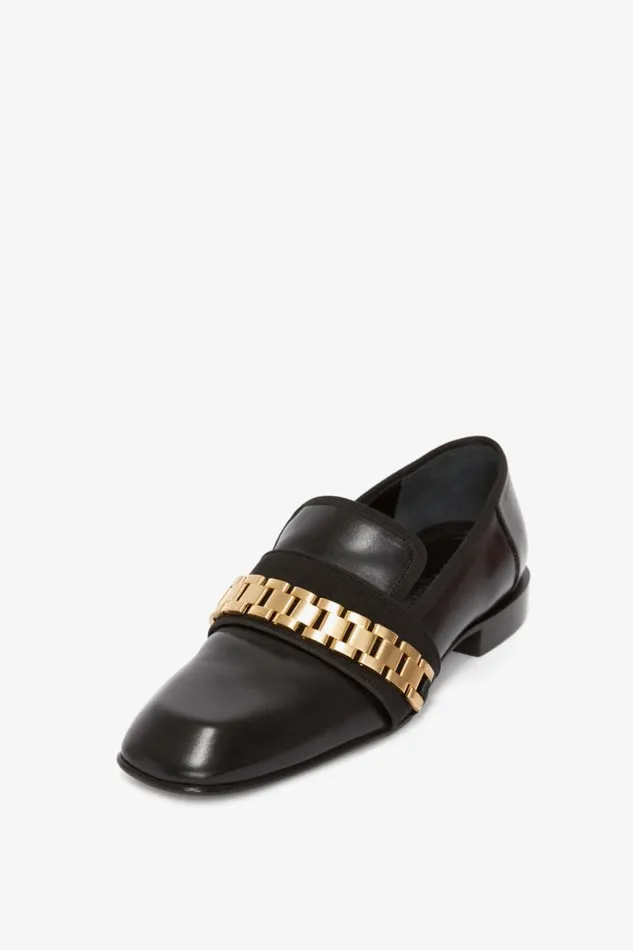 Women Flats Victoria Beckham Mila Chain Loafer In Black