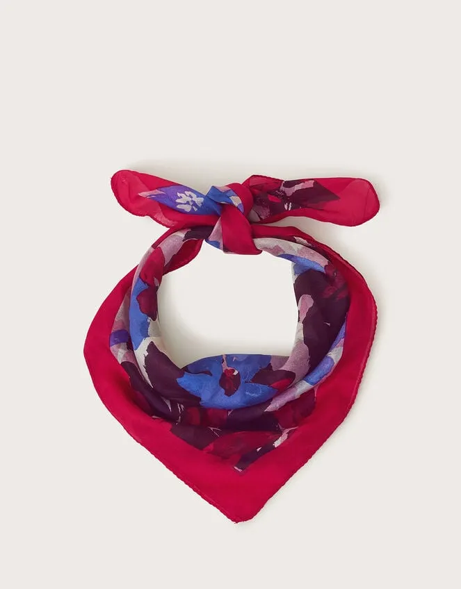 Women Floral Silk Scarf Monsoon Scarves