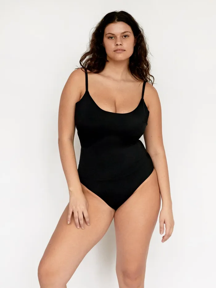 Women Form And Fold 8211 The One Piece Swimsuit In Black The UNDONE Swimwear