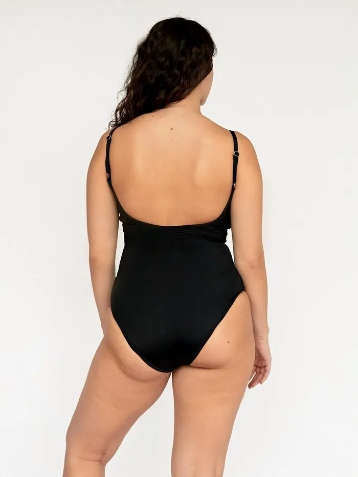 Women Form And Fold 8211 The One Piece Swimsuit In Black The UNDONE Swimwear