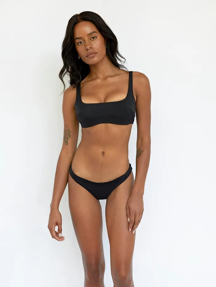 Women Form And Fold 8211 The Staple Bottom In Black The UNDONE Swimwear
