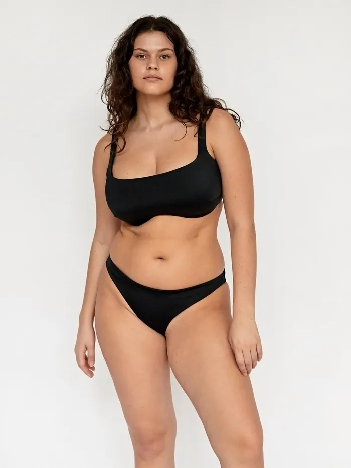 Women Form And Fold 8211 The Staple Bottom In Black The UNDONE Swimwear