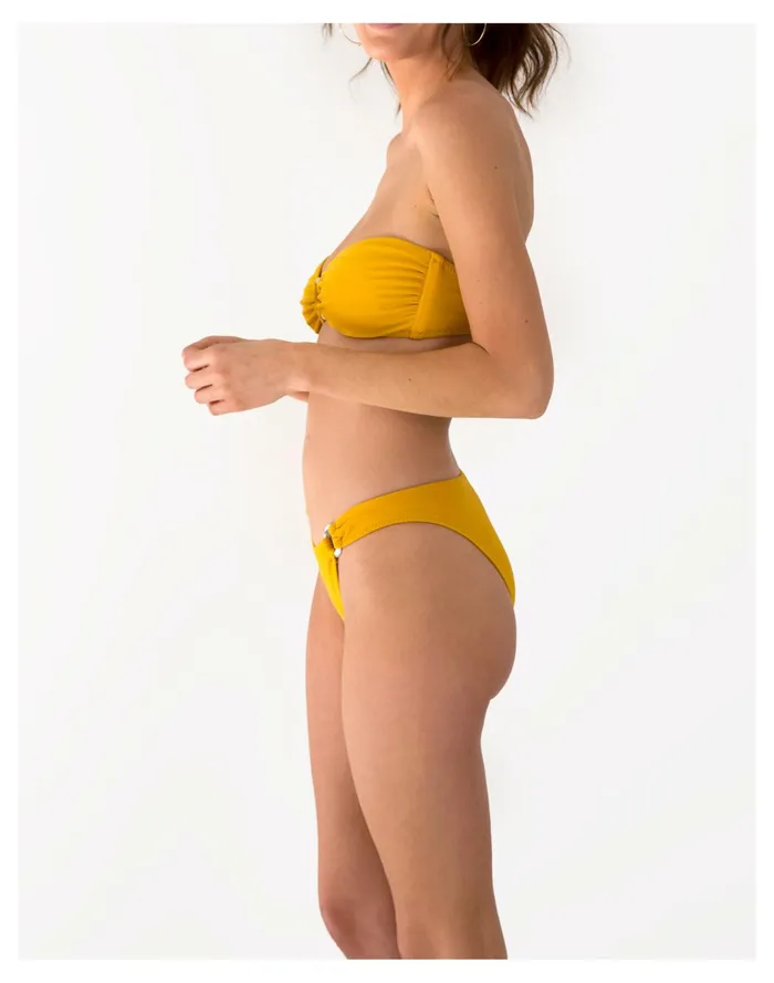 Women GALAMAAR Mia Ring Bikini Top Pale Chamois Madewell Swim Women GALAMAAR Mia Ring Bikini Top Pale Chamois Madewell Swim
