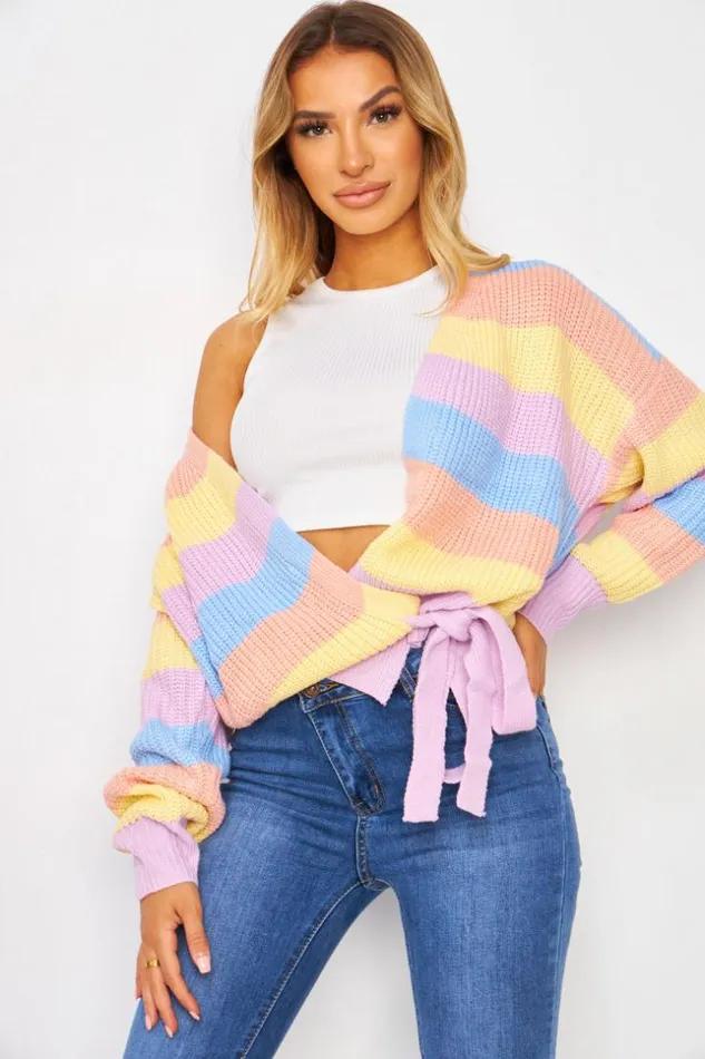 Women Gilet CacheCache En Maille RoseVioletBleu Pink Brentiny Paris Cardigans Women Gilet CacheCache En Maille RoseVioletBleu Pink Brentiny Paris Cardigans