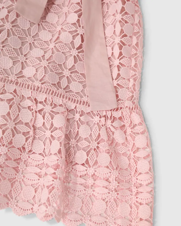 Women Girls Belle and Bloom Rosy Mini Lace Dress 8211 Dusty Rose