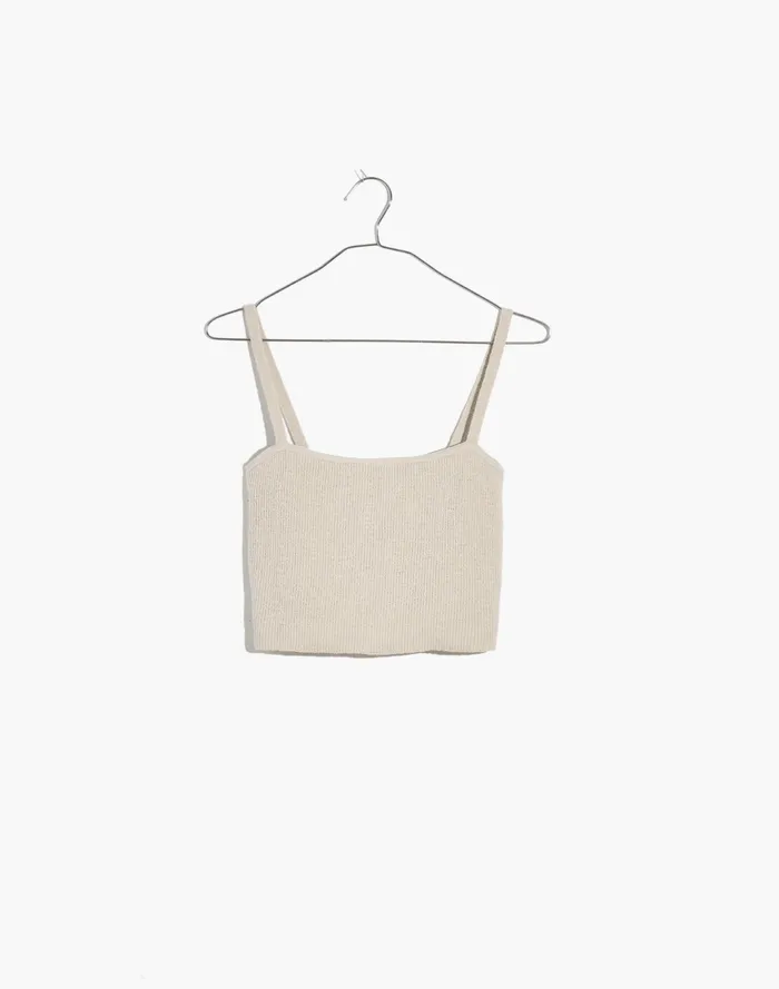 Women Halstead Square Neck Sweater Tank Form Grey Madewell Tees Women Halstead Square Neck Sweater Tank Form Grey Madewell Tees