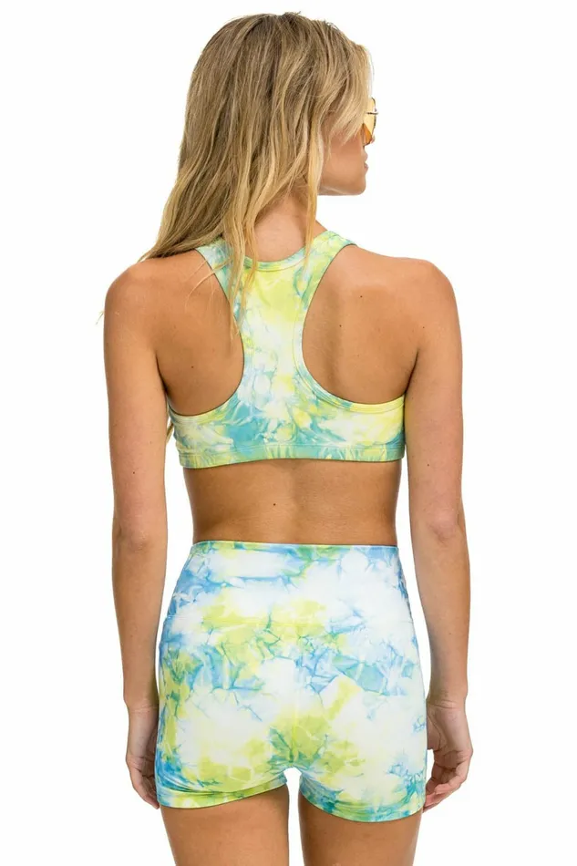 Women HAND DYED 3 INCH HIRISE BIKER SHORT 8211 TIE DYE NEON YELLOW Aviator Nation Shorts Women HAND DYED 3 INCH HIRISE BIKER SHORT 8211 TIE DYE NEON YELLOW Aviator Nation Shorts