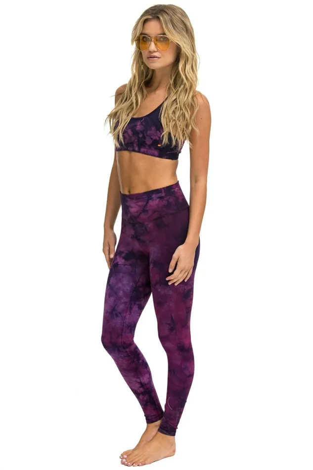Women HAND DYED FULL LENGTH HIRISE LEGGINGS 8211 TIE DYE CRYSTAL ROSE Aviator Nation Leggings Women HAND DYED FULL LENGTH HIRISE LEGGINGS 8211 TIE DYE CRYSTAL ROSE Aviator Nation Leggings