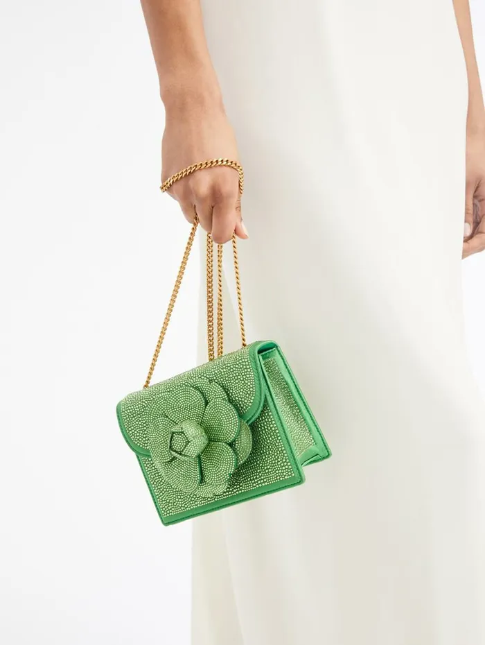 Women Handbags Oscar De La Renta Pav Crystal Mini TRO Bag Meadow Women Handbags Oscar De La Renta Pav Crystal Mini TRO Bag Meadow