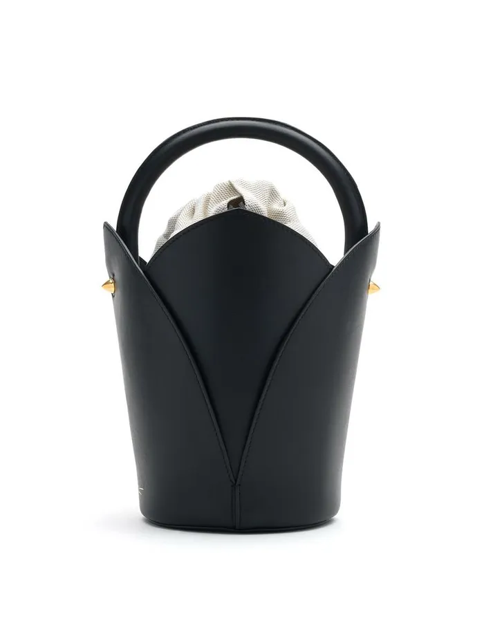 Women Handbags Oscar De La Renta Tulipan Top Handle Bag Black
