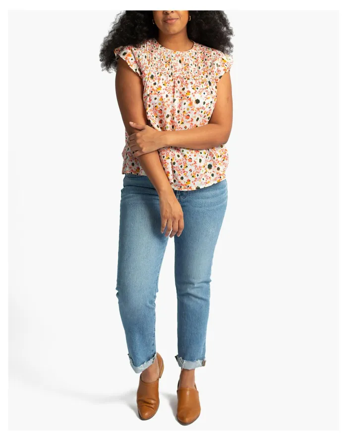 Women HarperSage Optimist Blouse Pink Multi Madewell Tops and Shirts Women HarperSage Optimist Blouse Pink Multi Madewell Tops and Shirts