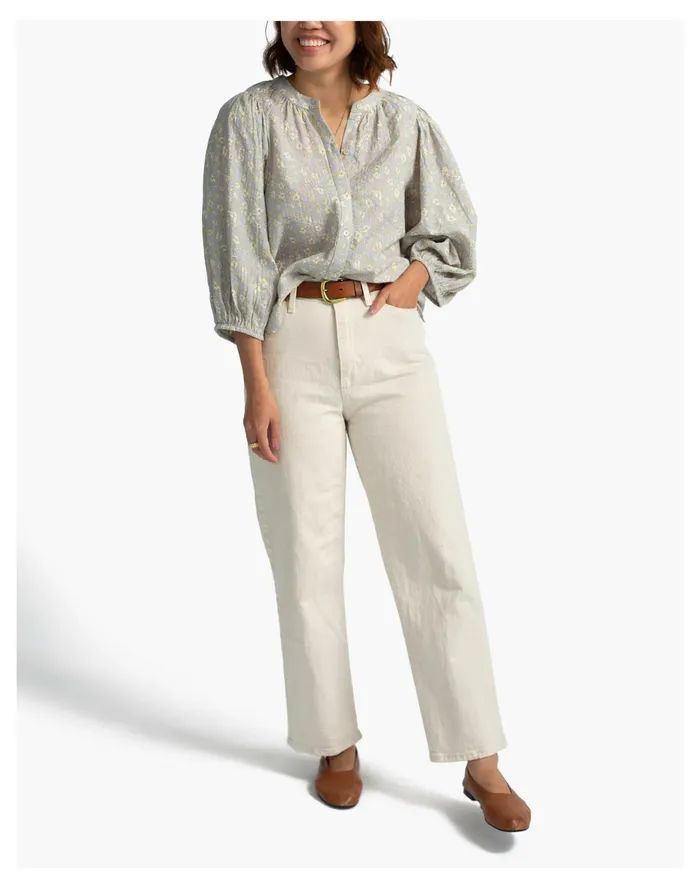 Women HarperSage Terrace Blouse Light Blue Madewell Tops and Shirts