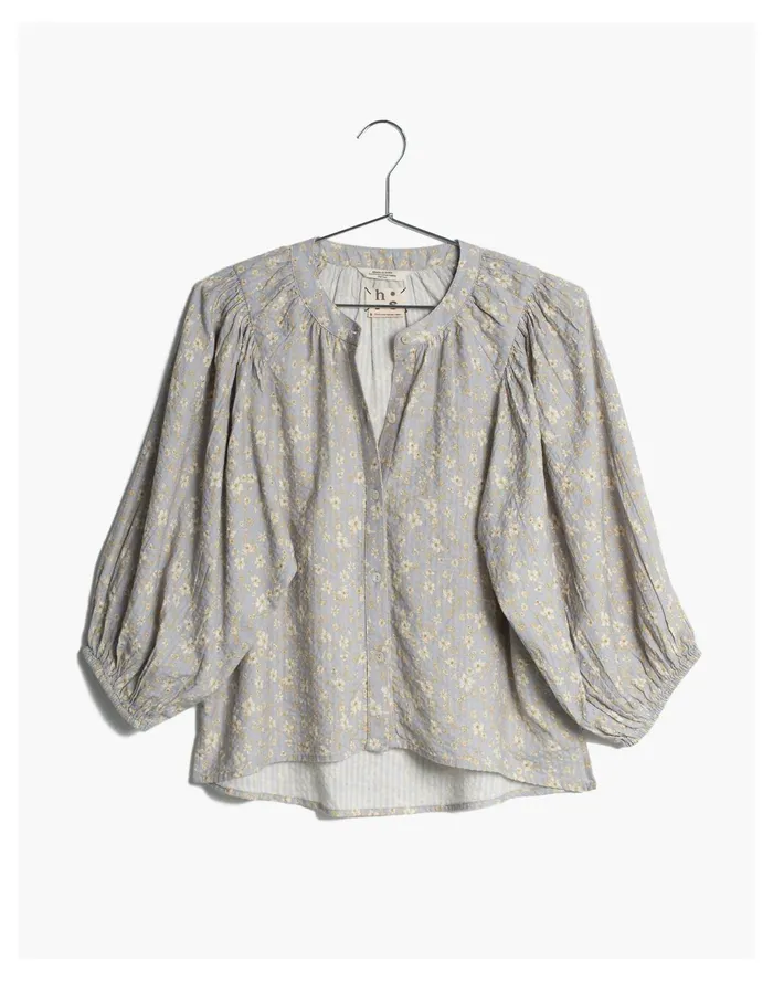 Women HarperSage Terrace Blouse Light Blue Madewell Tops and Shirts Women HarperSage Terrace Blouse Light Blue Madewell Tops and Shirts