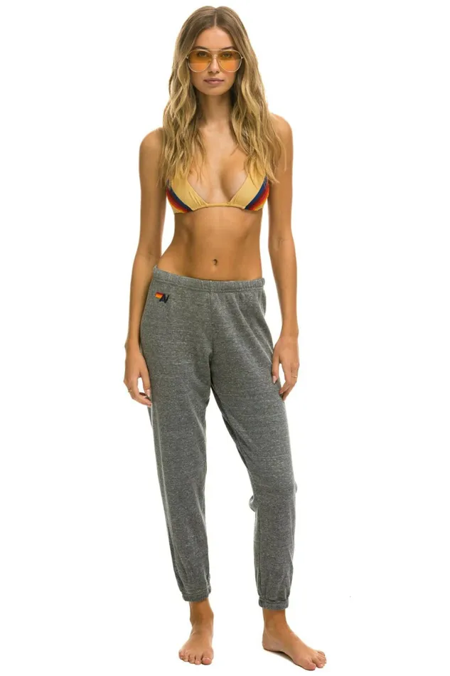 Women HEART STITCH 4 SWEATPANTS 8211 HEATHER GREY Aviator Nation Sweatpants Women HEART STITCH 4 SWEATPANTS 8211 HEATHER GREY Aviator Nation Sweatpants