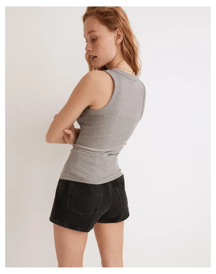 Women Heathered Brightside Tank Top Hthr Graphite Madewell Tees Women Heathered Brightside Tank Top Hthr Graphite Madewell Tees