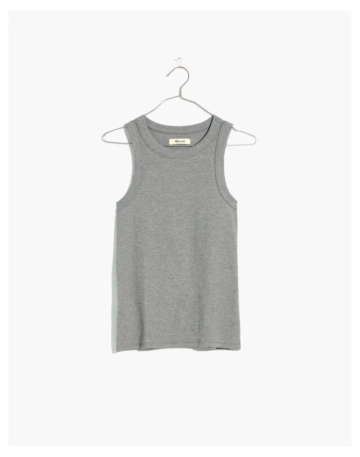 Women Heathered Brightside Tank Top Hthr Graphite Madewell Tees Women Heathered Brightside Tank Top Hthr Graphite Madewell Tees