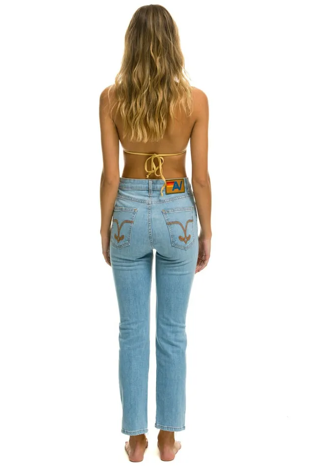 Women HIGH RISE SLIM BOOT JEAN 8211 SUPER LIGHT Aviator Nation Women HIGH RISE SLIM BOOT JEAN 8211 SUPER LIGHT Aviator Nation